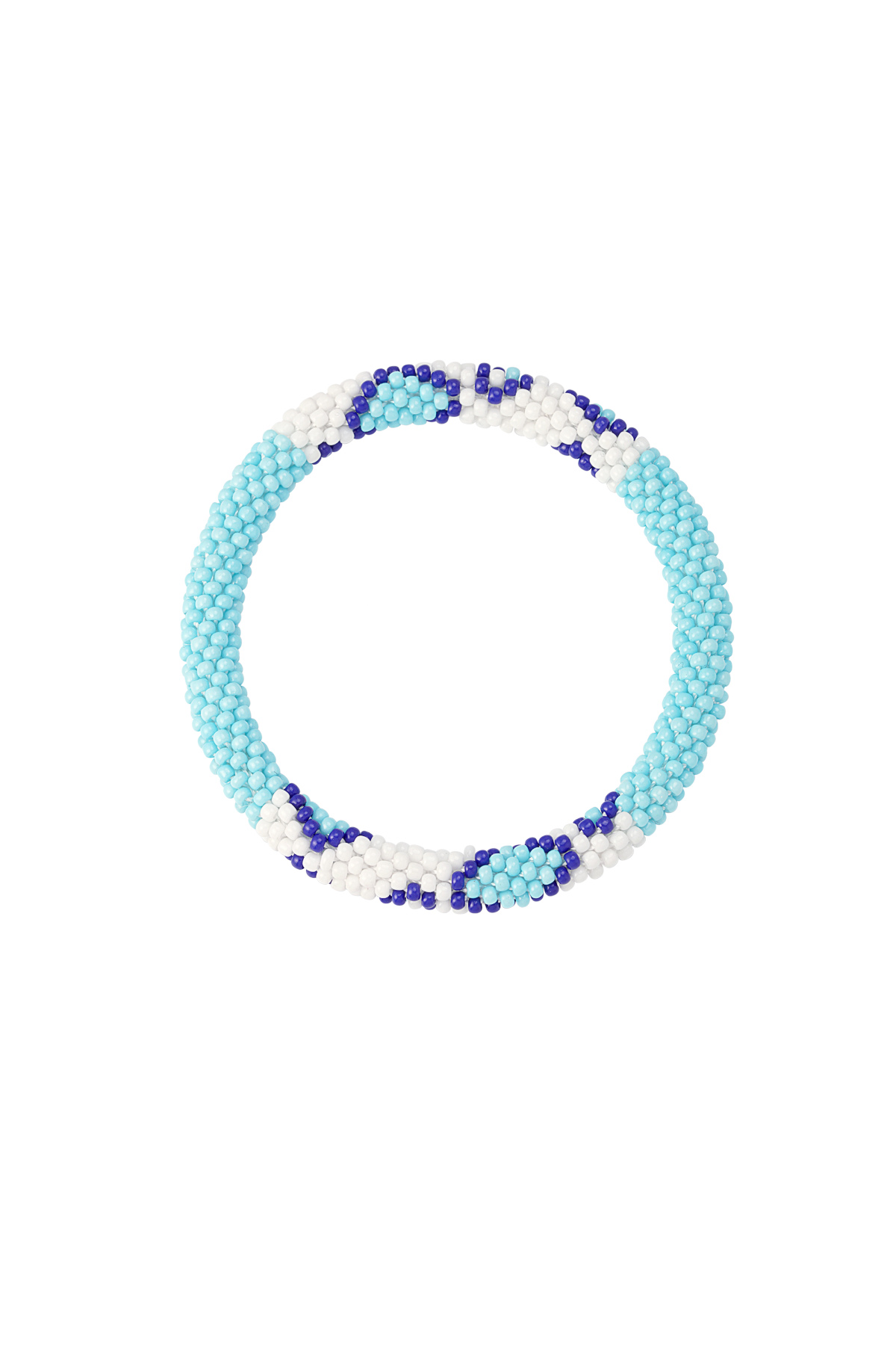 Figurine bracelet en perles - bleu
