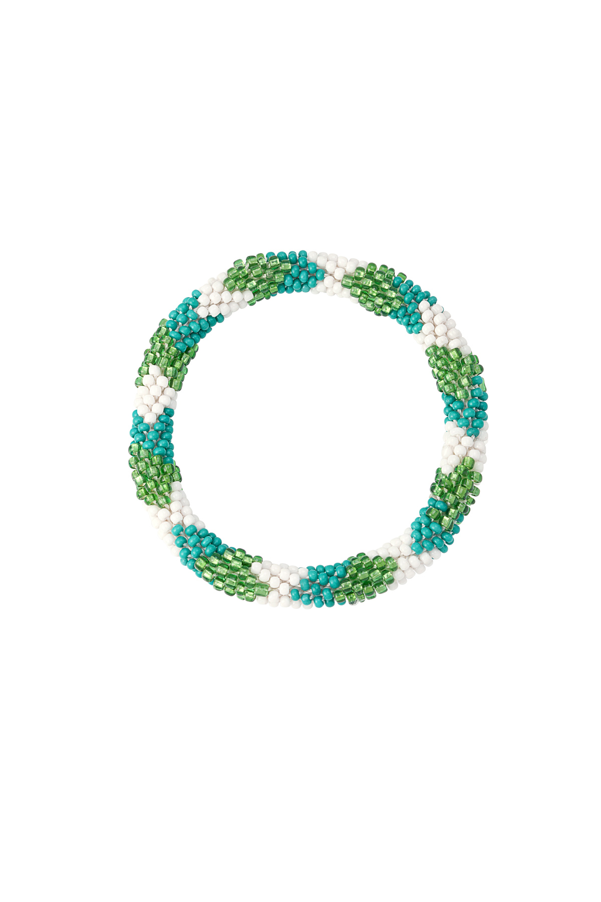 Pulsera de cuentas figura - verde/azul h5 