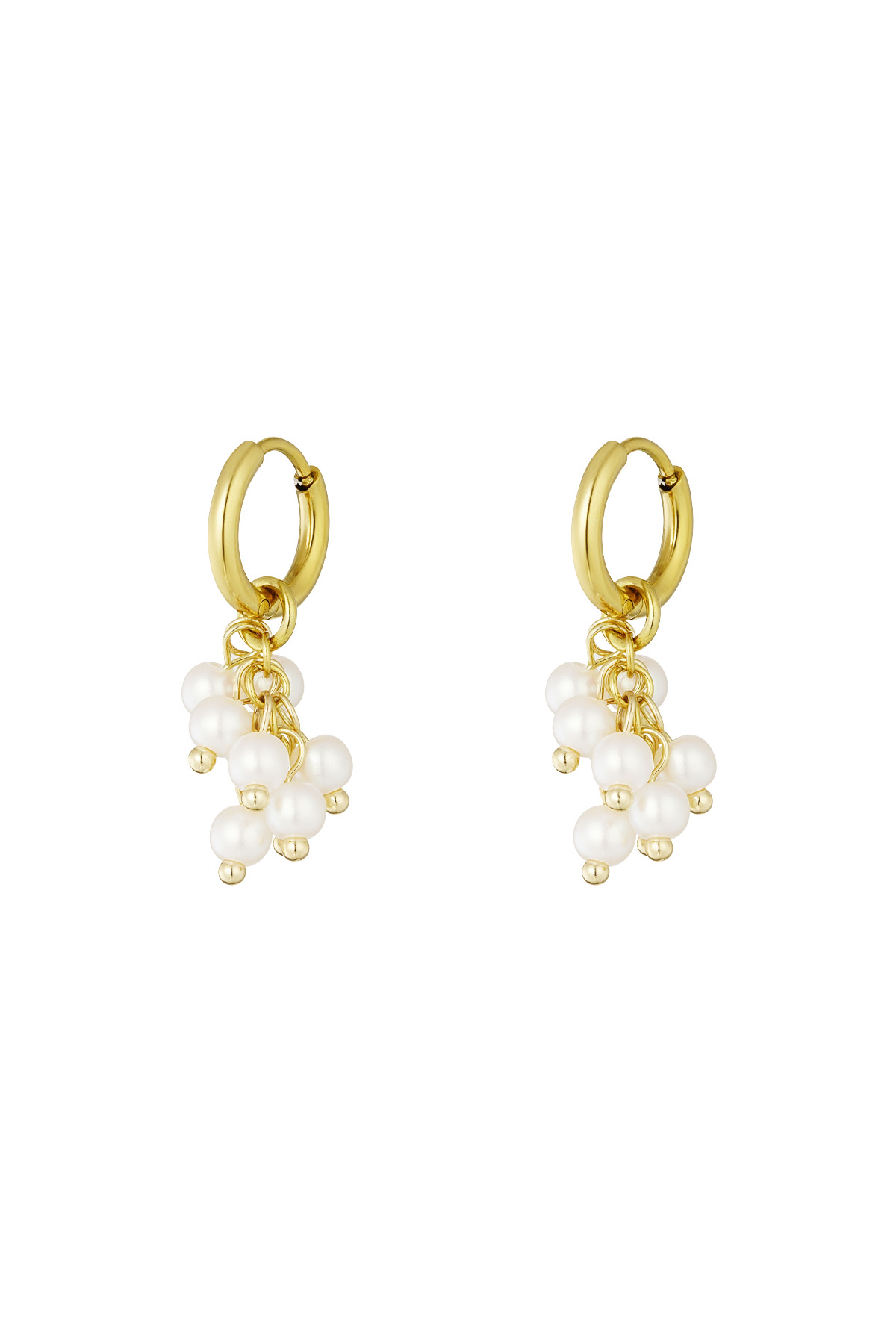 Earring with pearl bobbin - gold h5 
