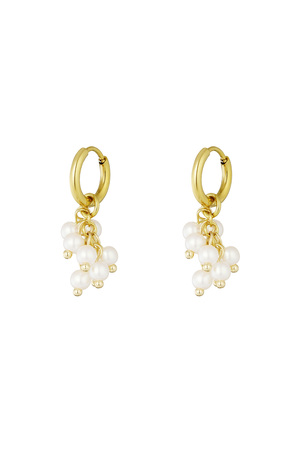 Earring with pearl bobbin - gold h5 