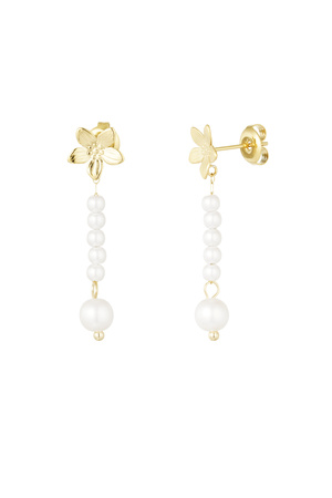 fiori con pendente di perle - oro h5 