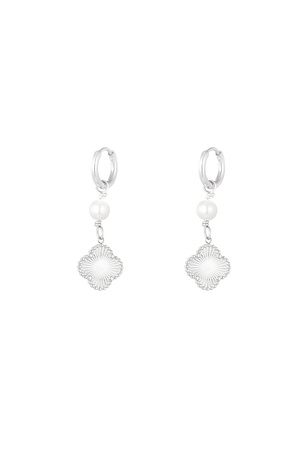 Earrings clover pearl dream - silver h5 