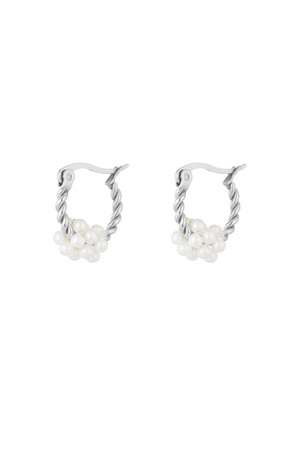 Boucles d'oreilles perle de mer - argent h5 