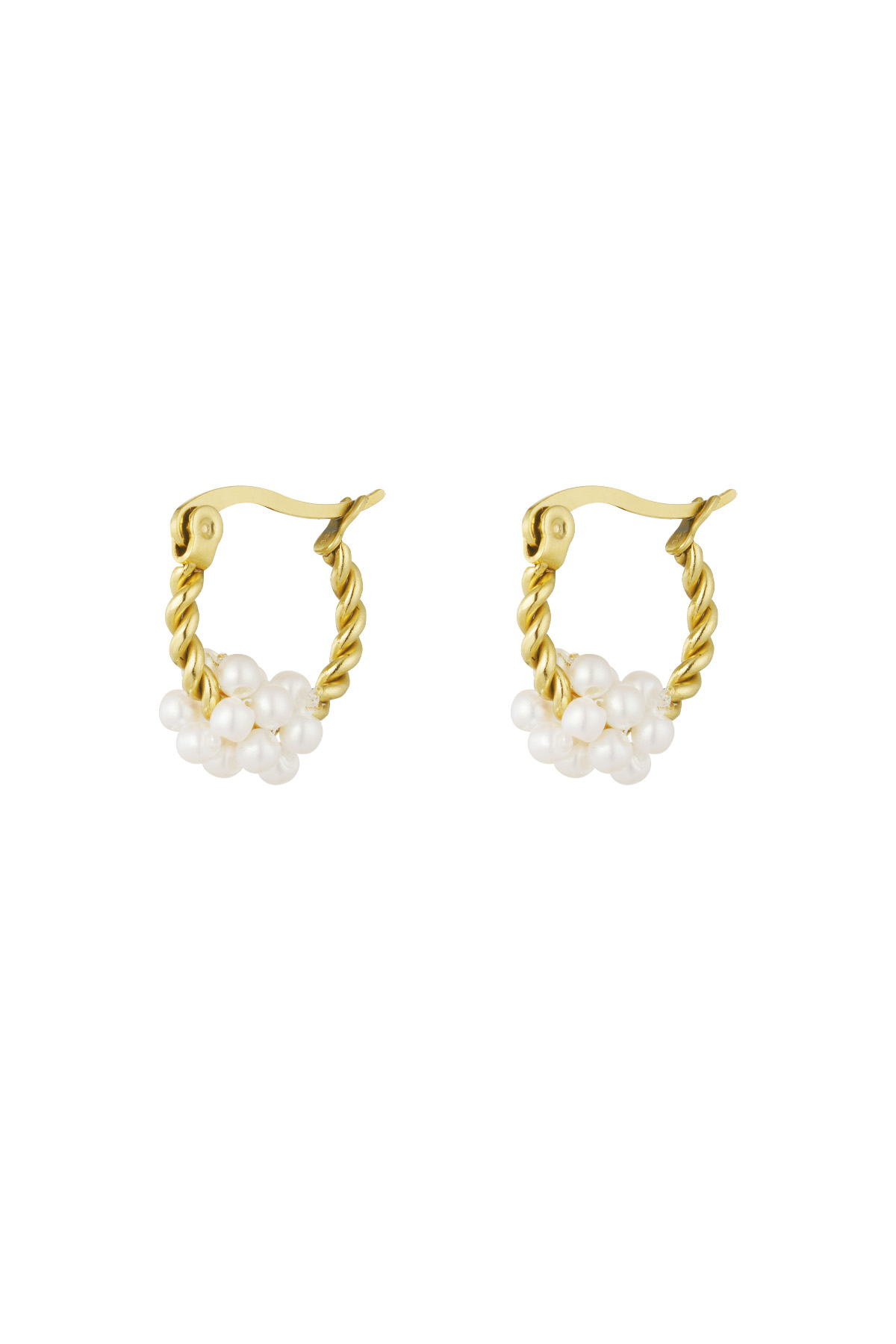 Earrings pearl sea - gold