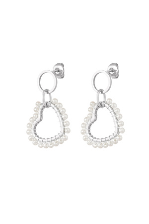 Earrings pearl amore - silver h5 