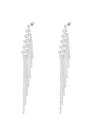 Earrings sparkly sparkle silver - zircon copper h5 