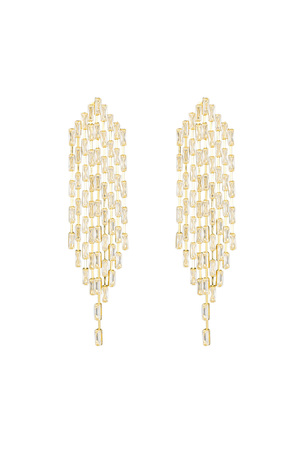 Ohrringe aus glitzerndem Must-Gold – Zirkon-Kupfer h5 