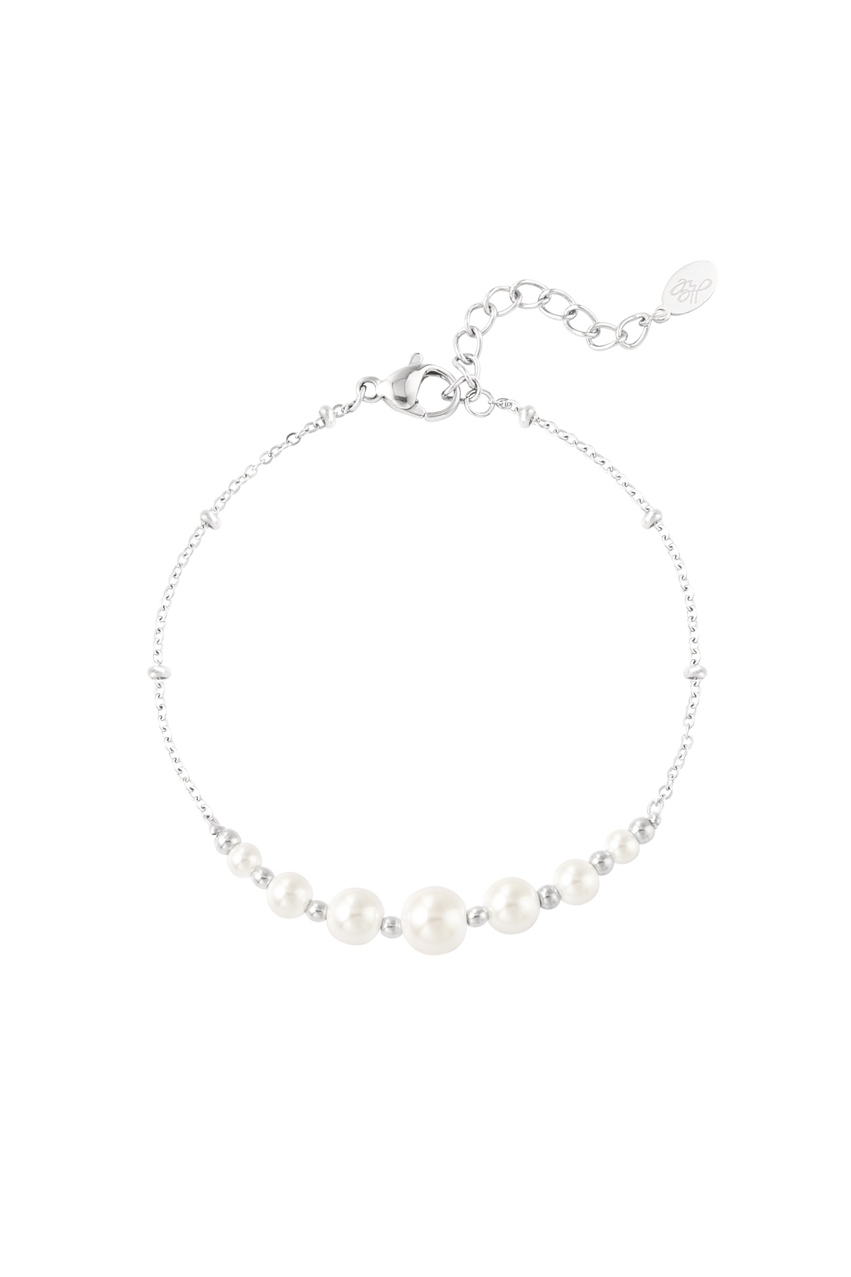 Bracelet de fête en perles - argent