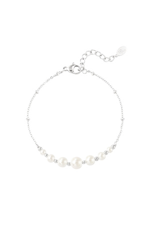 Pearl party bracelet - silver h5 