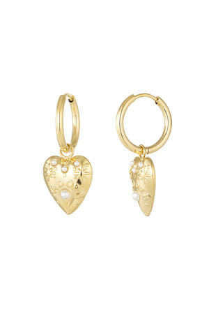Pendientes j'adore perlas - oro h5 
