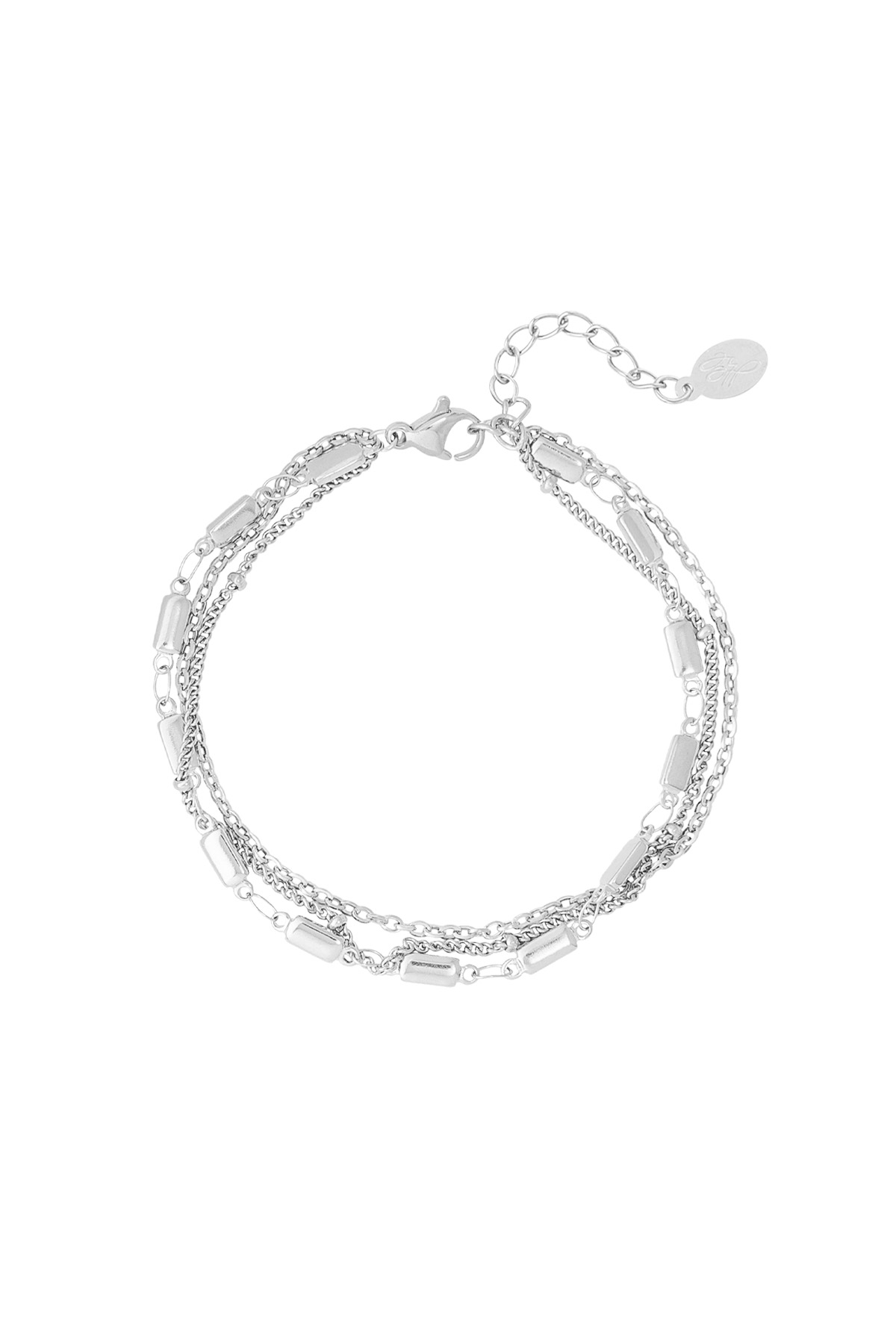 Triple classic bracelet - silver h5 