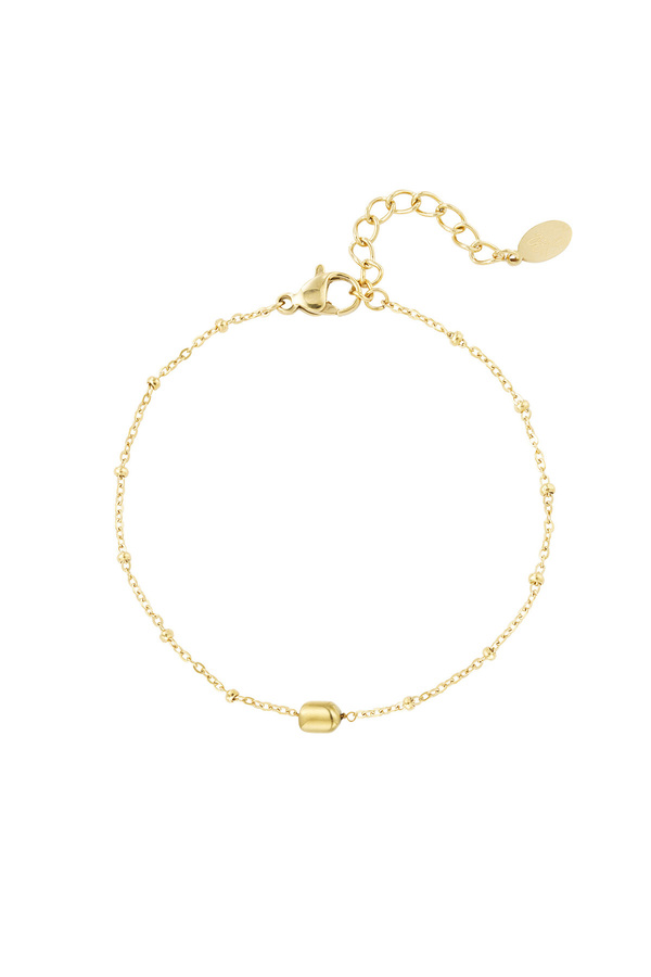 Simple bracelet with balls - gold