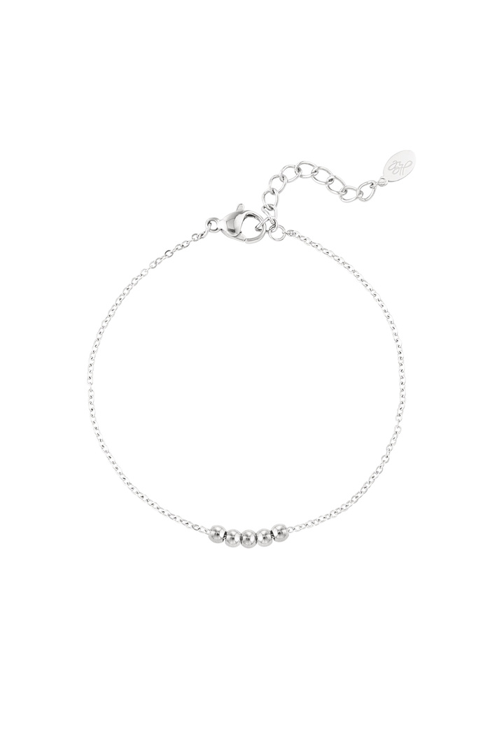 Classic bracelet with beads - silver 