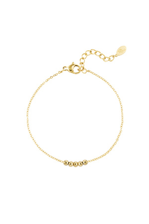 Classic bracelet with beads - gold  h5 