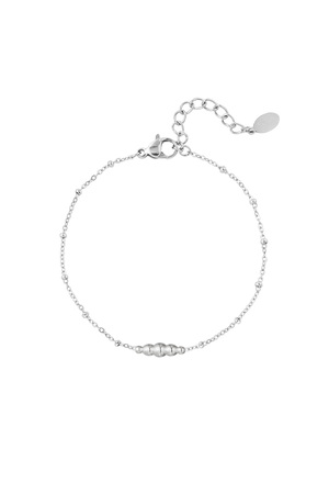 Bracelet simple avec breloque torsadée - argent h5 
