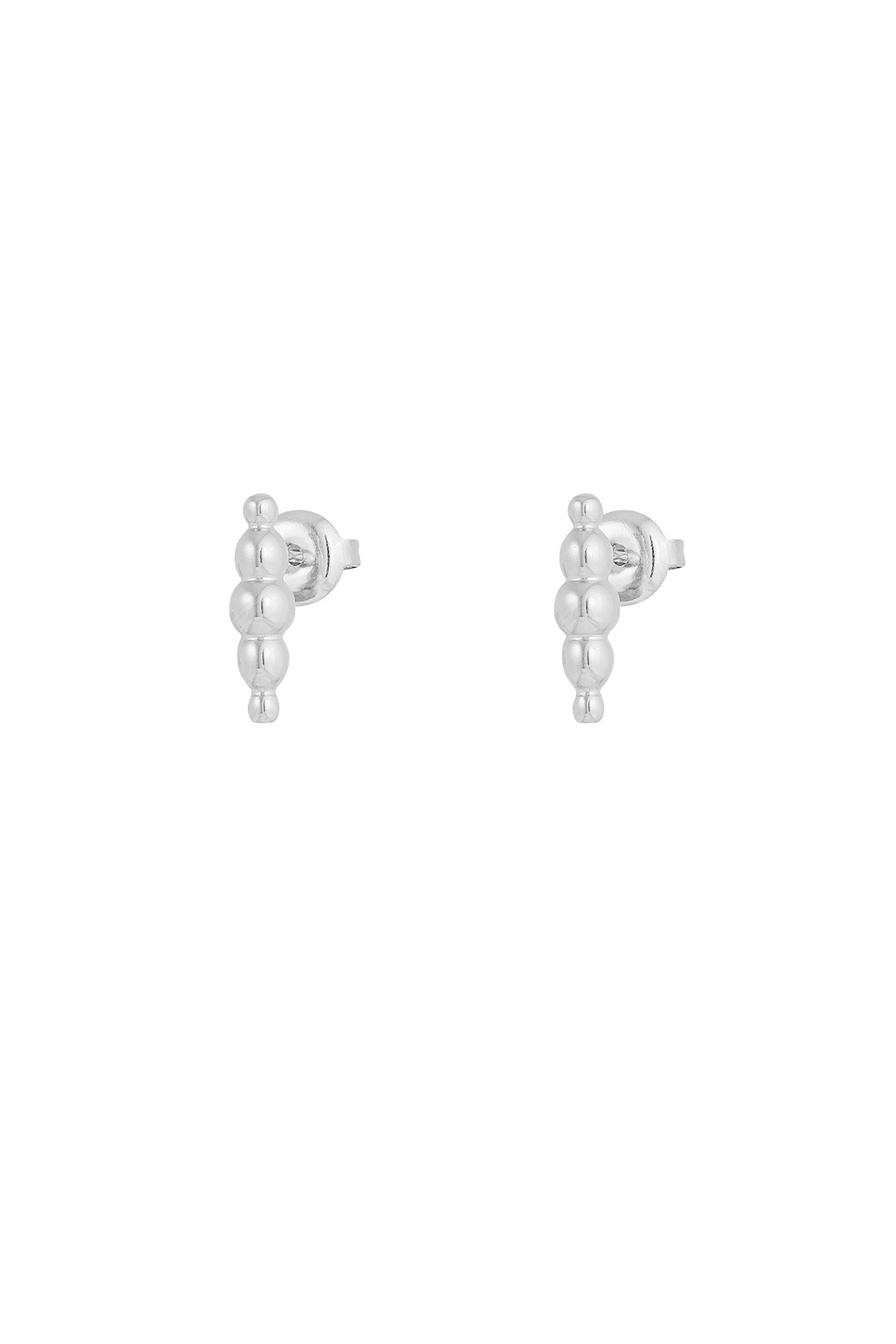 Stud earrings party dots - silver
