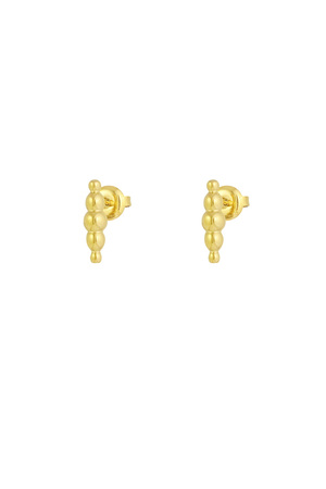 Stud earrings party dots - gold h5 