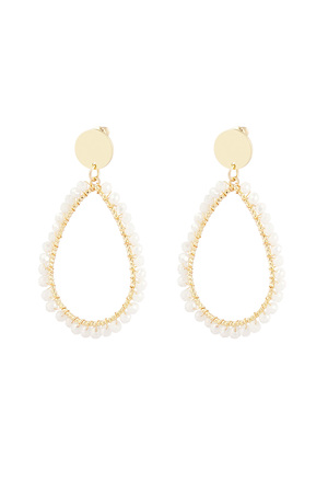 Oval earrings pastel - white h5 