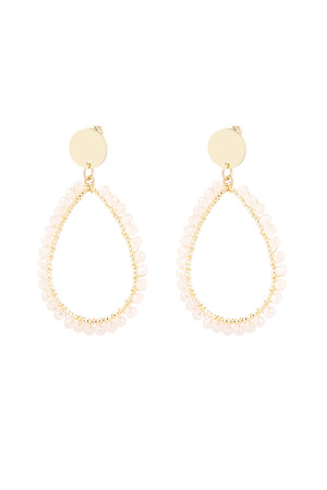 Oval earrings pastel - cream h5 