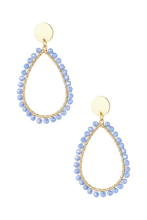 Oval earrings pastel - light blue h5 