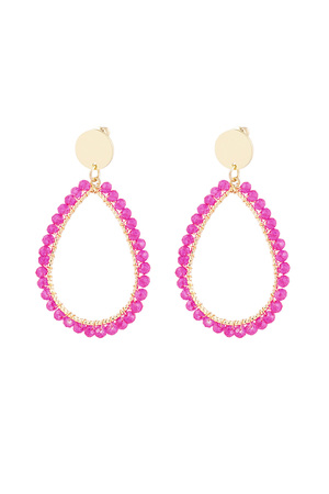 Oval earrings pastel - rose h5 