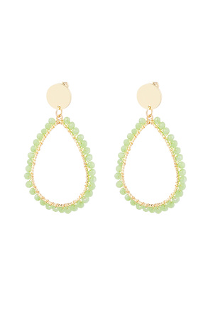 Oval earrings pastel - green h5 