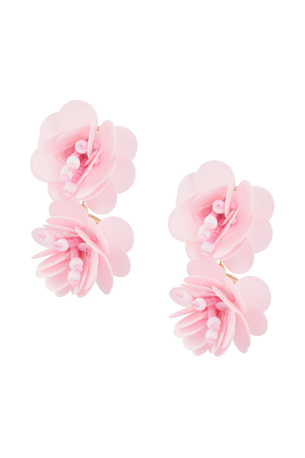 Earrings rose spirit - pale pink
