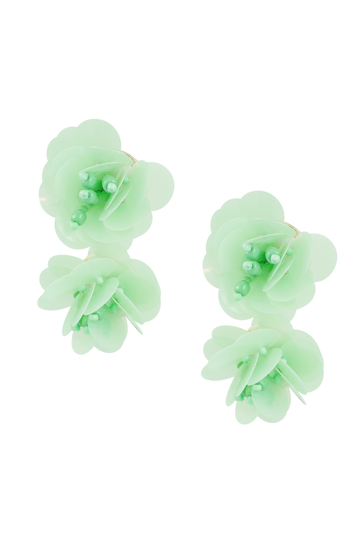 Earrings rose spirit - green h5 