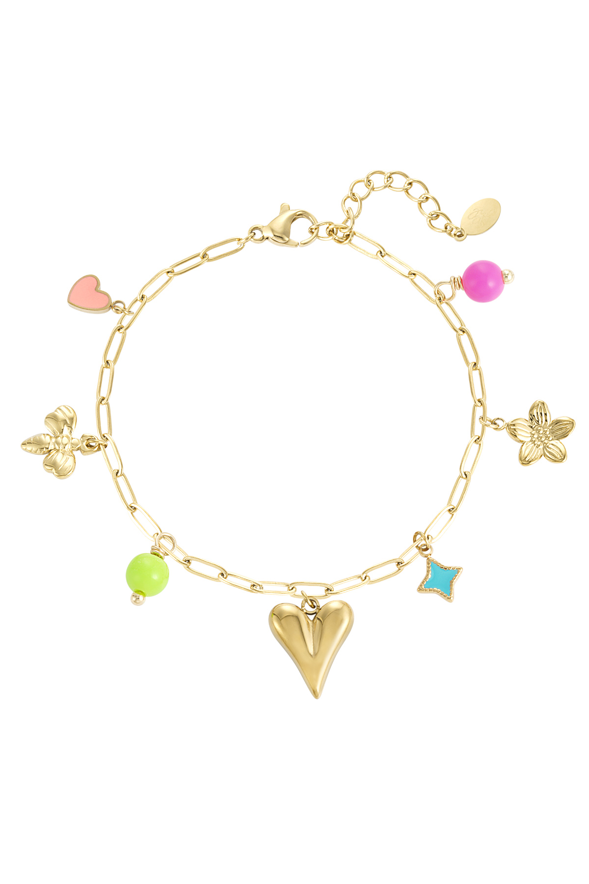 Charm bracelet color splash - gold