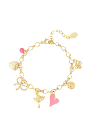 Charm bracelet dancing life - gold h5 