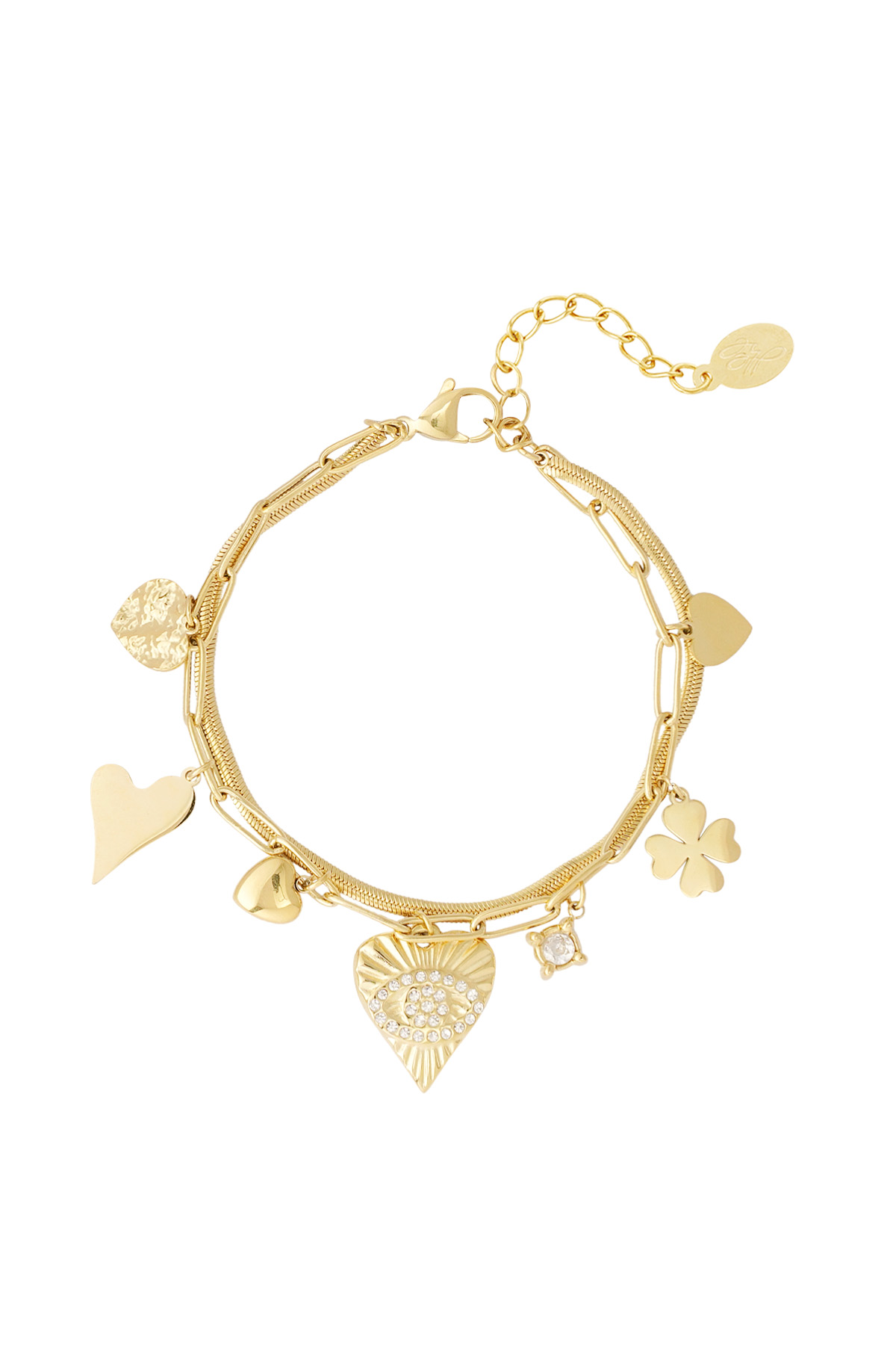 Charm-Armband Bunter Tag - Goldfarbe