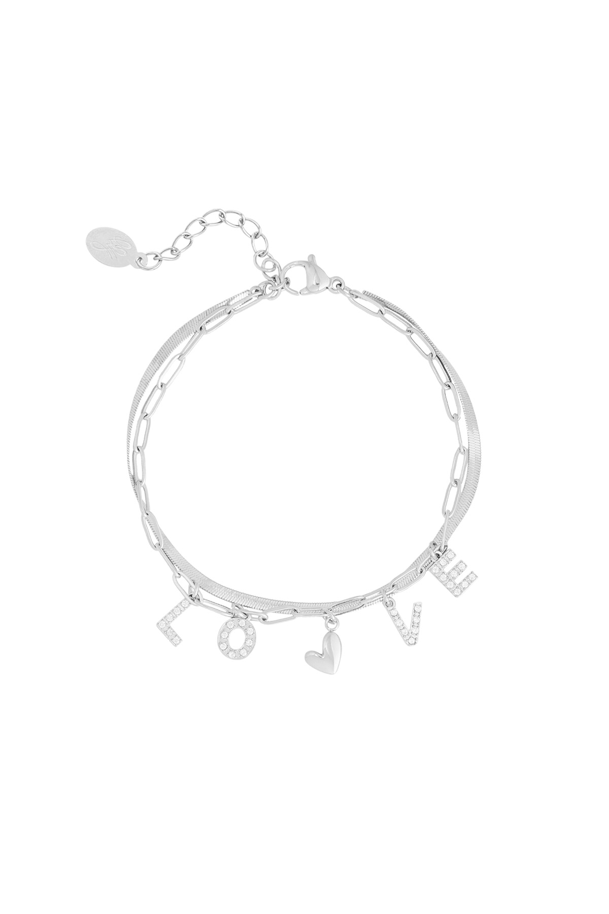 Love armband - zilver 