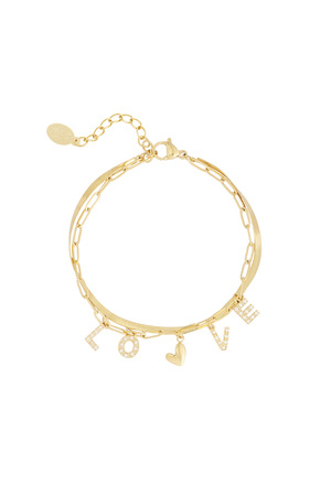 Love bracelet - gold h5 