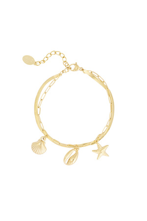 Bracelet with sea charms - gold h5 