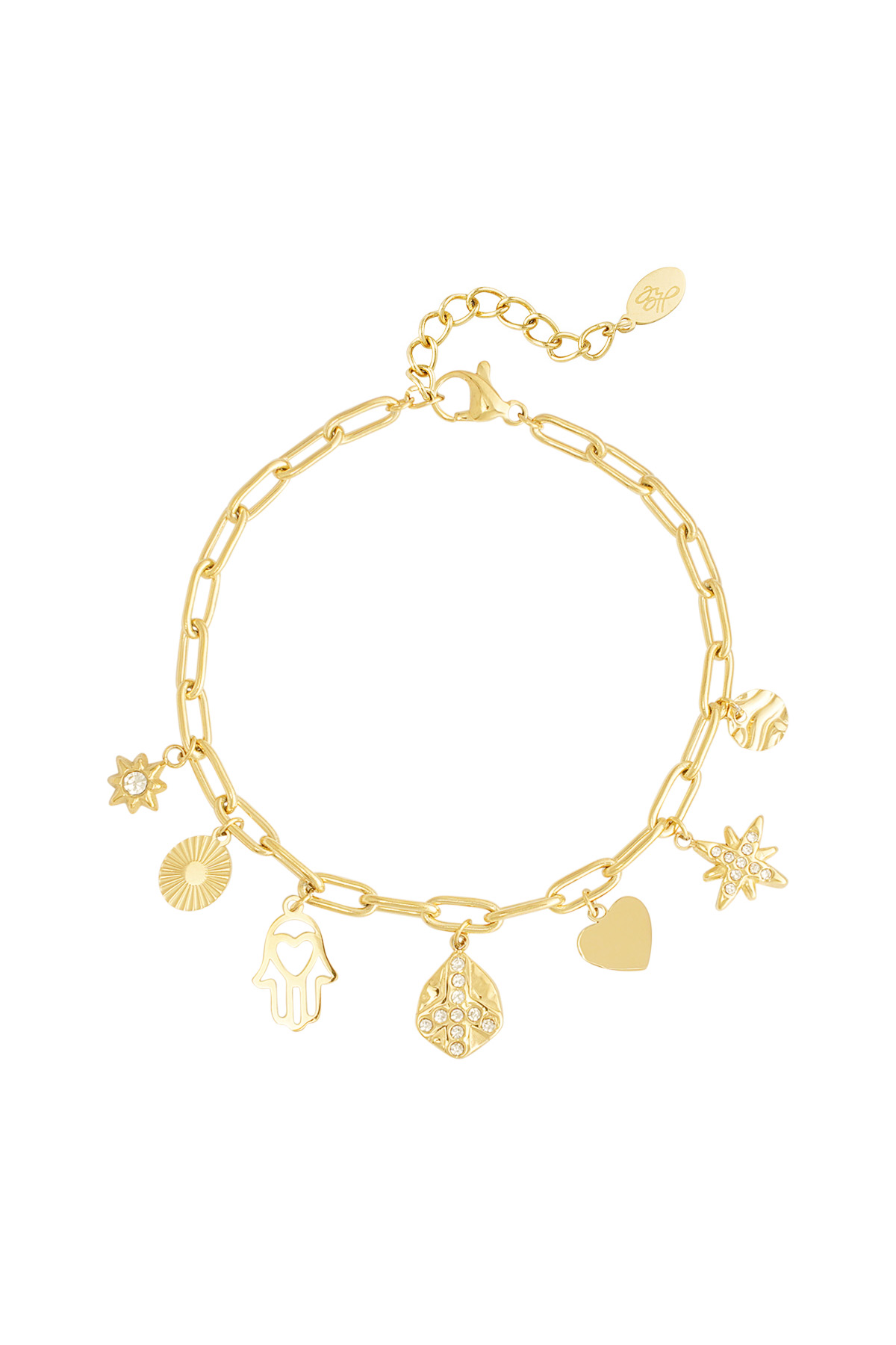 Holy life charm bracelet - gold