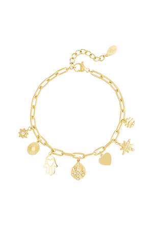 Holy life charm bracelet - gold h5 