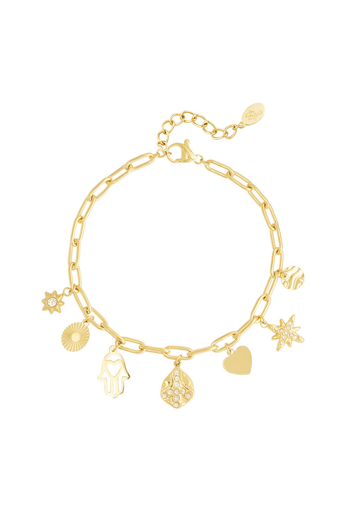 Holy life charm bracelet - gold 