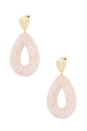 Boucle d'oreille Discodip - or beige h5 
