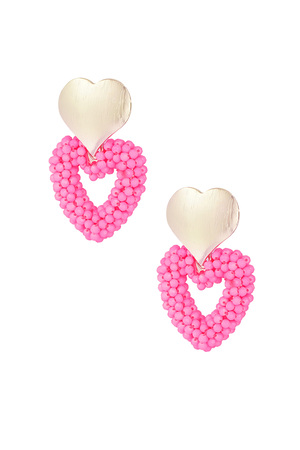Earrings sweethearts - fuchsia h5 