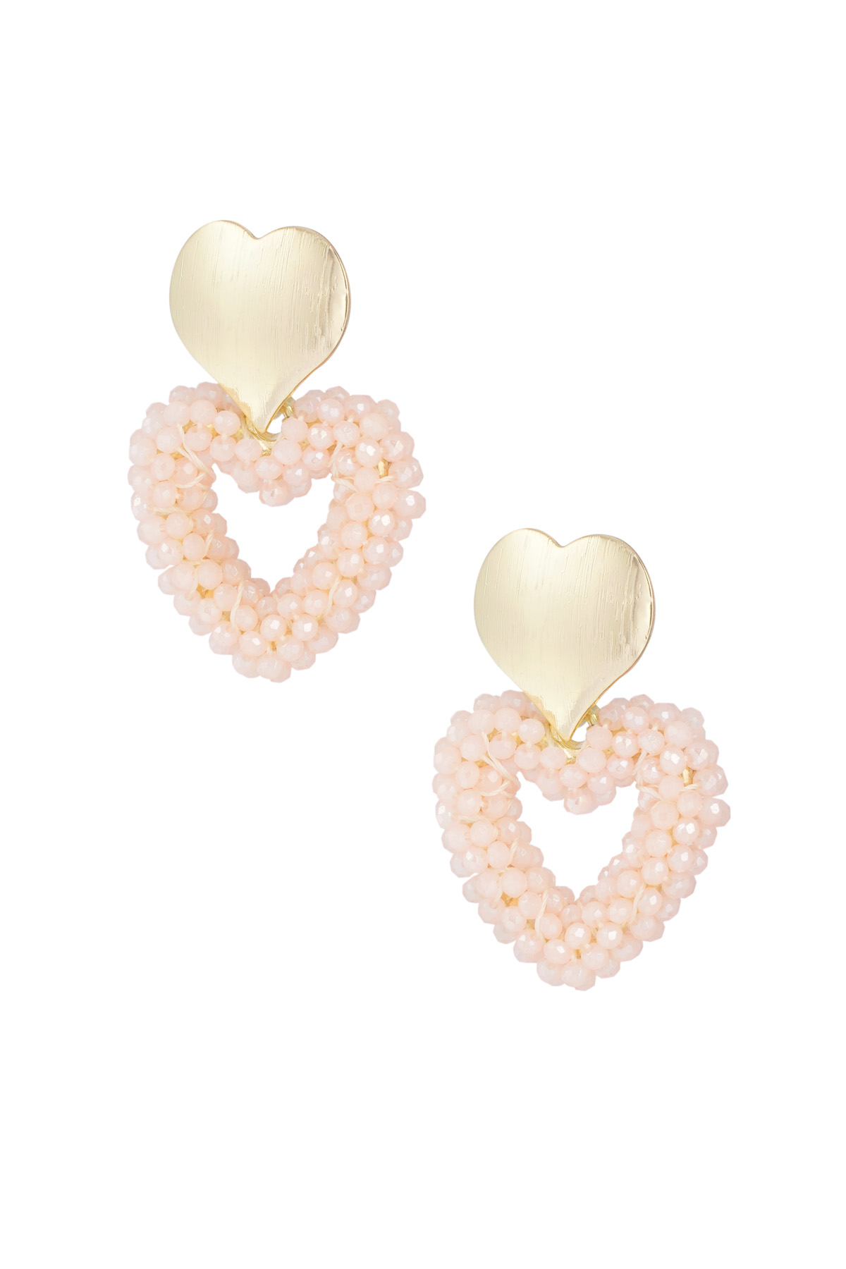 Earrings sweethearts - pale pink