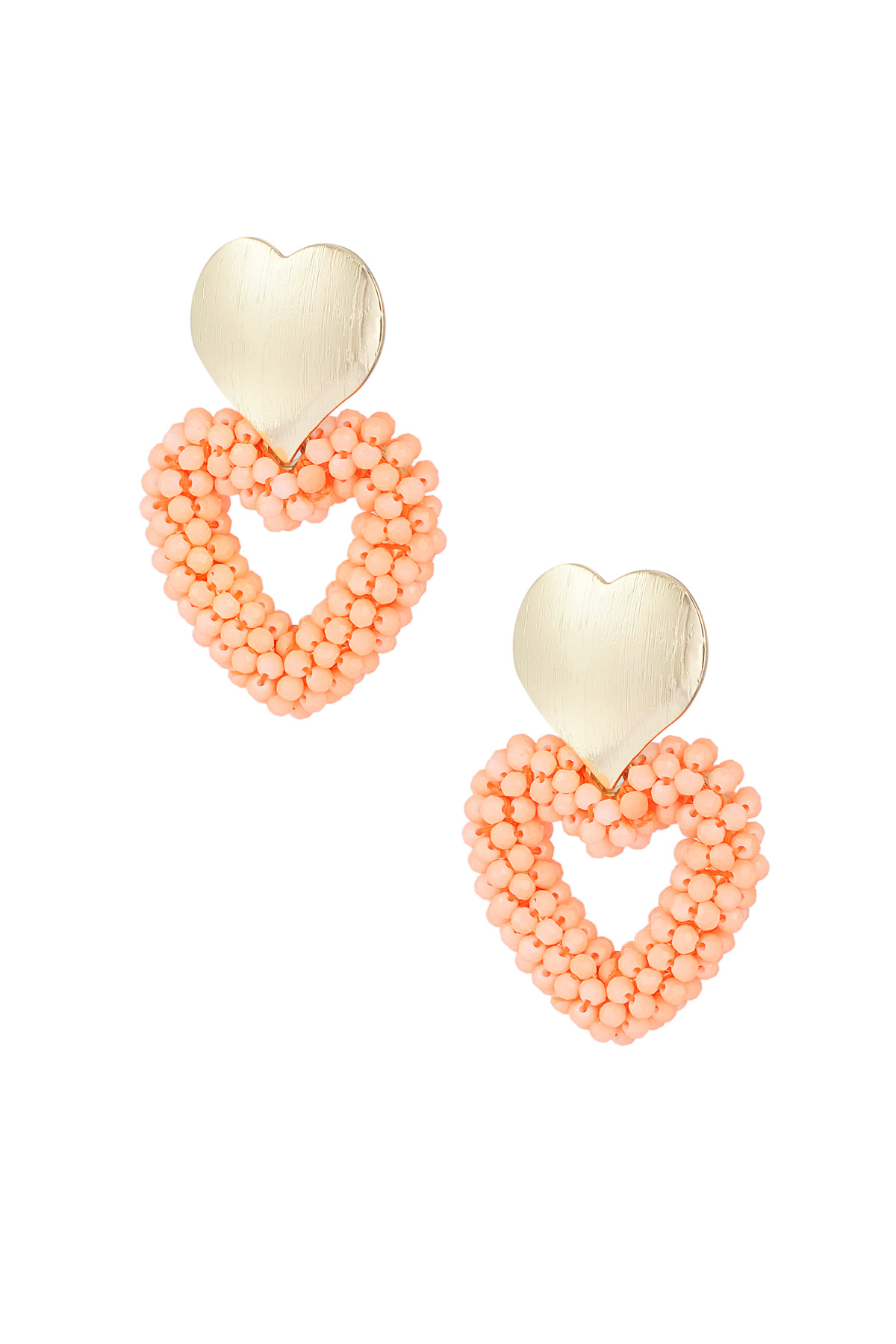 Boucles d'oreilles amoureux - orange