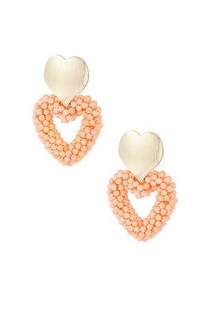 Boucles d'oreilles amoureux - orange h5 