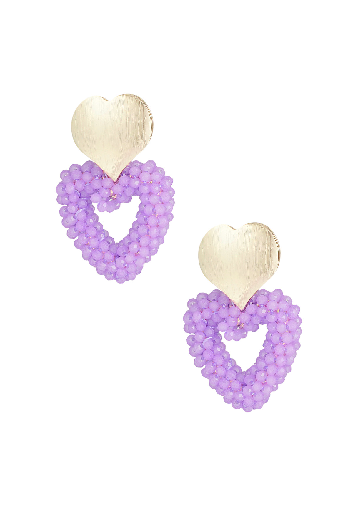 Earrings sweethearts - lilac