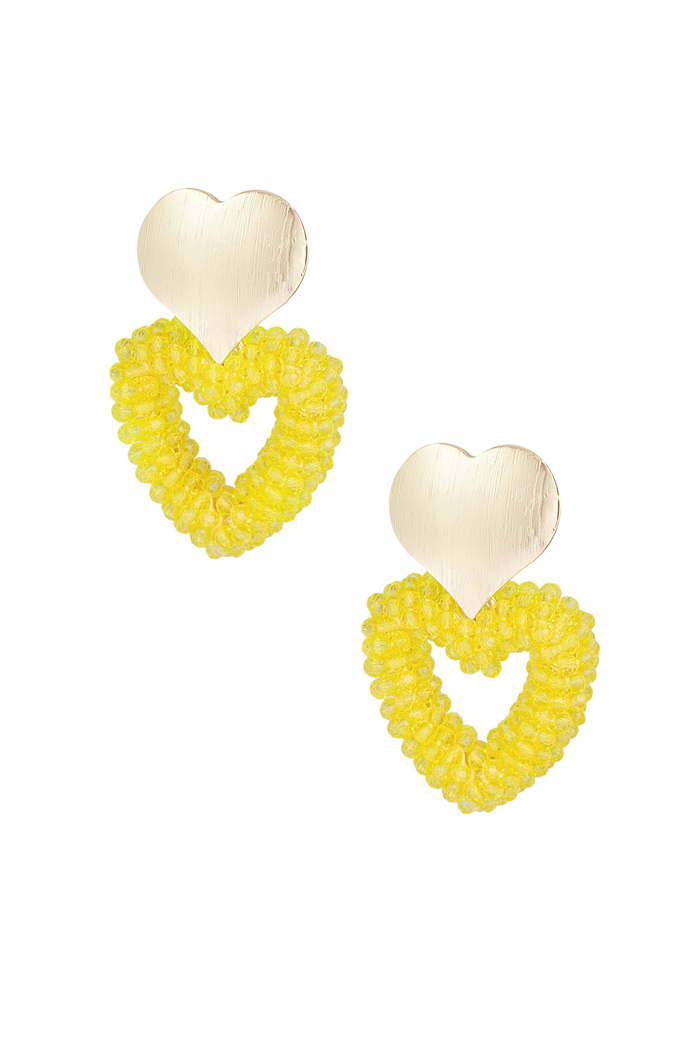 Earrings sweethearts - yellow 