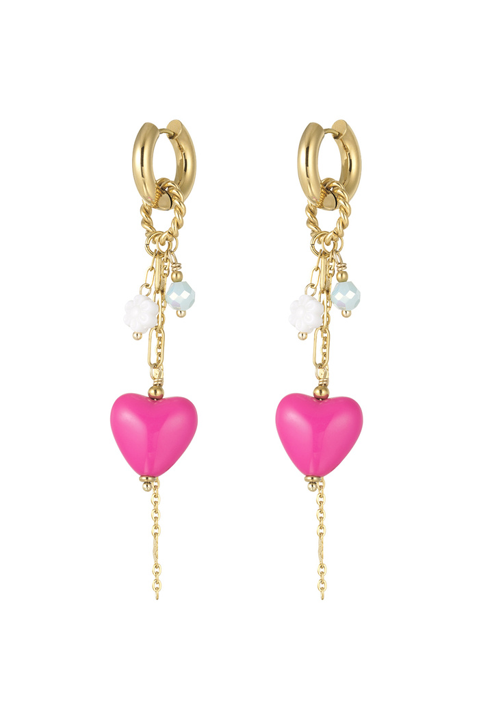 Love party earrings - blue/pink 