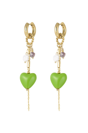 Love party earrings - green/purple h5 