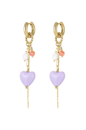 Love party earrings - orange/purple h5 
