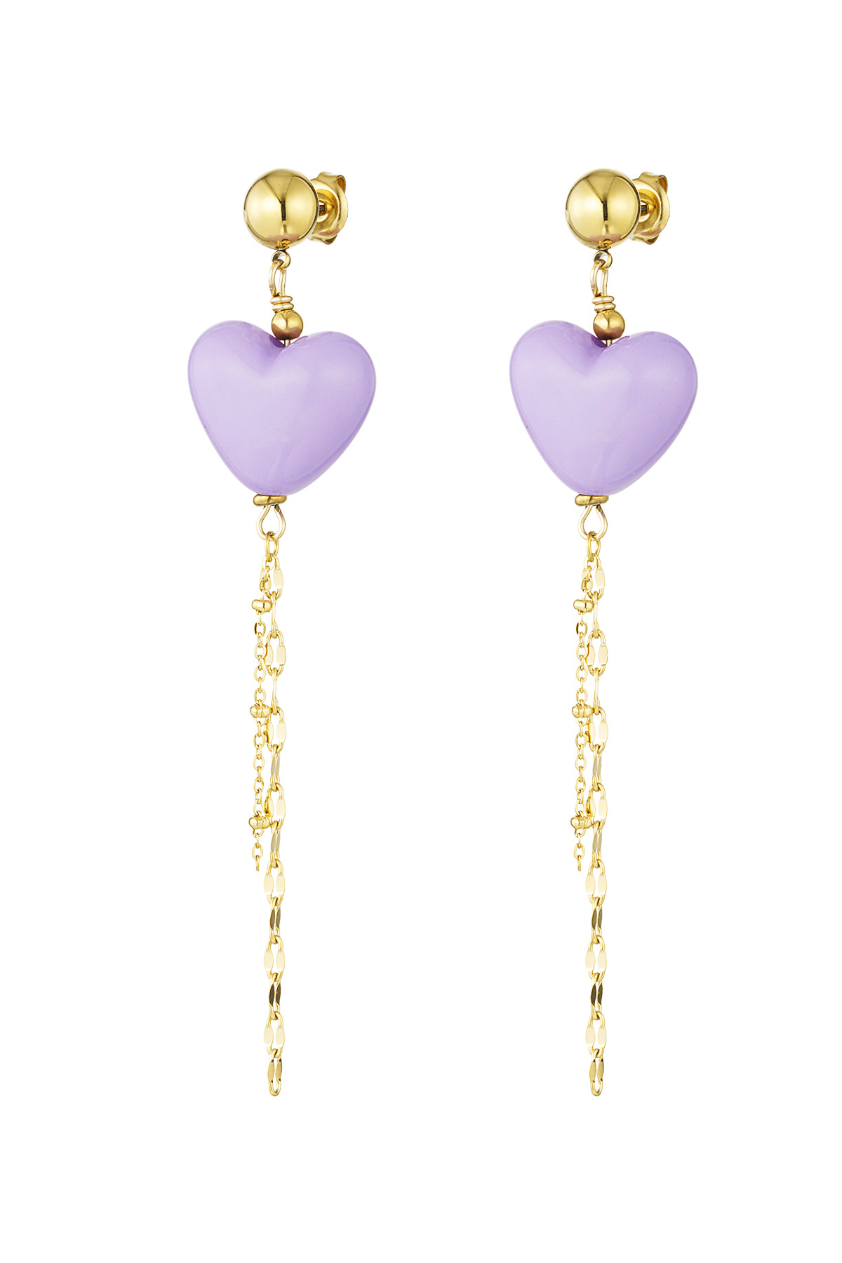 Earrings no strings attached - lilac 2