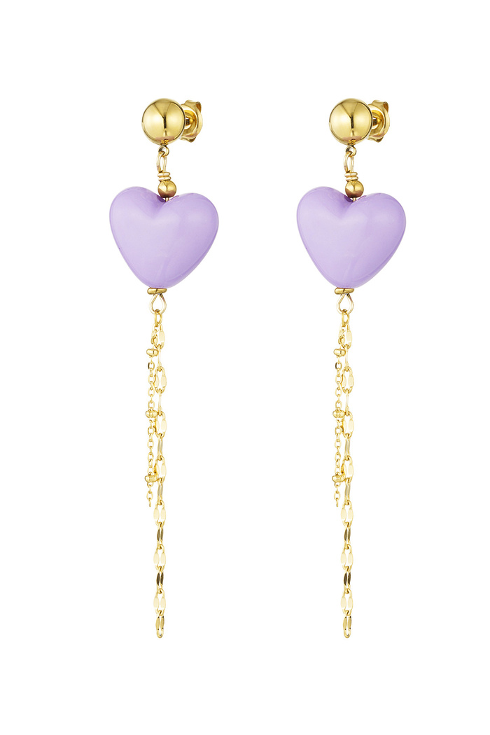 Earrings no strings attached - lilac 
