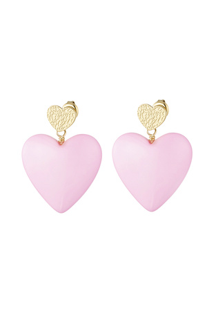Earrings love on tour - pink gold h5 
